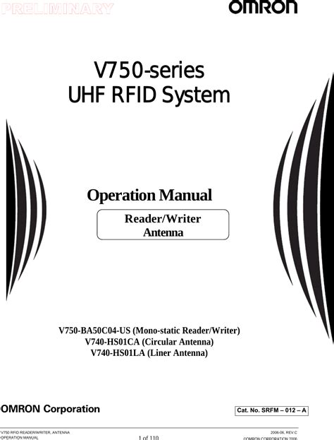 omron v750 rfid reader|V750 Series UHF RFID Reader/Writer Promotional Brochure.